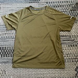 🫒 Men’s Zengvee Olive Green Athletic Short Sleeve Tee Shirt Size Large